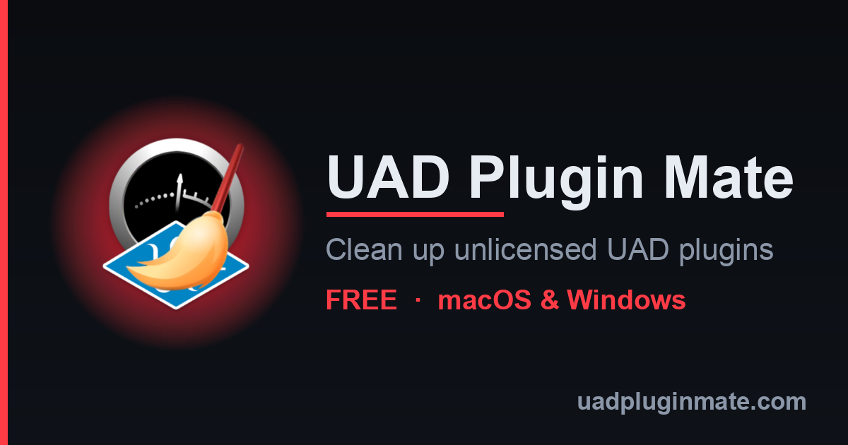 UAD Plugin Mate — Free Cleaner to Remove Demo Plugins